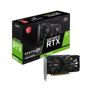 MSI GeForce RTX 3050 Ventus 2X E 6GB OC GDDR6 Graphics Card - Genuine PC Component