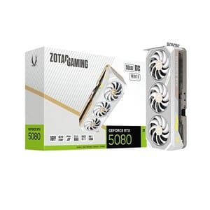 Zotac Gaming RTX 5080 Solid OC White 16GB GDDR7 Graphics Card - Genuine PC Component