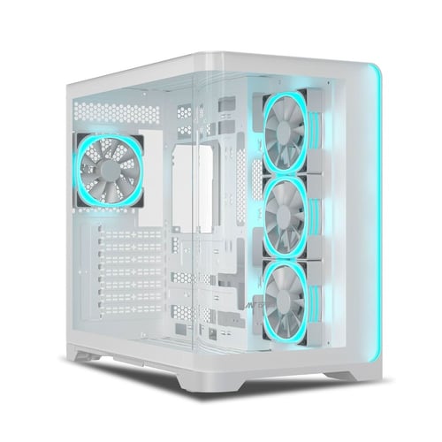 Ant Esports Crystal Z2 ARGB White M-ATX Mid-Tower Case - Cabinets
