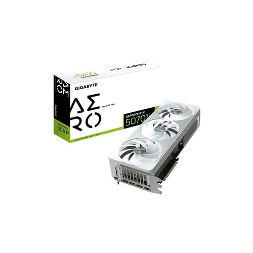 Gigabyte RTX 5070 Ti Aero OC White 16GB GDDR7 Graphics Card - Graphics Cards