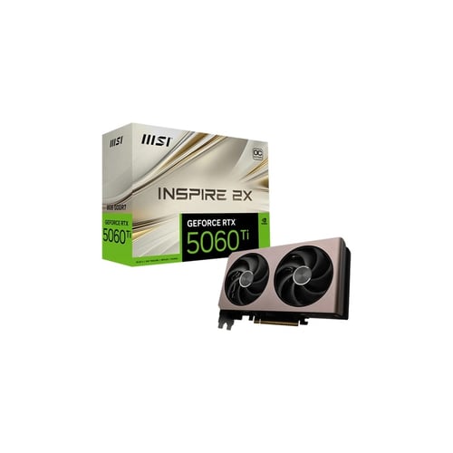 MSI RTX 5060 Ti Inspire 2X OC 8GB GDDR7 Graphics Card - Graphics Cards