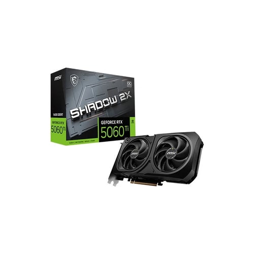 MSI RTX 5060 Ti Shadow 2X OC Plus 16GB GDDR7 Graphics Card - Graphics Cards