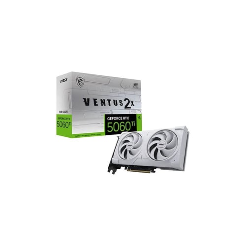 MSI RTX 5060 Ti Ventus 2X OC White Plus 8GB GDDR7 Graphics Card - Graphics Cards