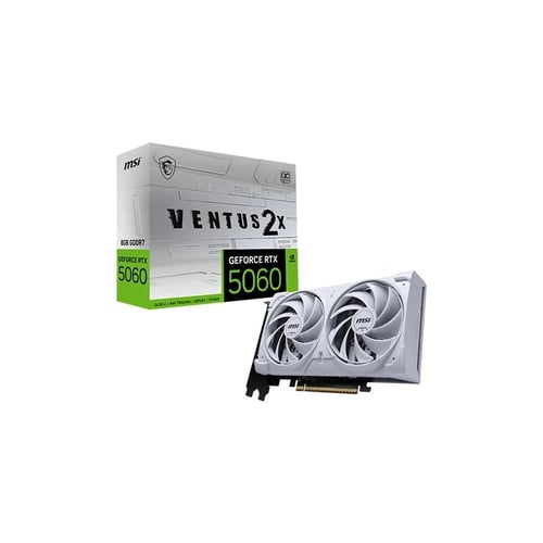 MSI RTX 5060 Ventus 2X OC White 8GB GDDR7 Graphics Card - Graphics Cards