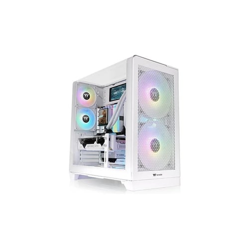 Thermaltake View 390 Air ARGB Snow White ATX Mid Tower Case - Cabinets