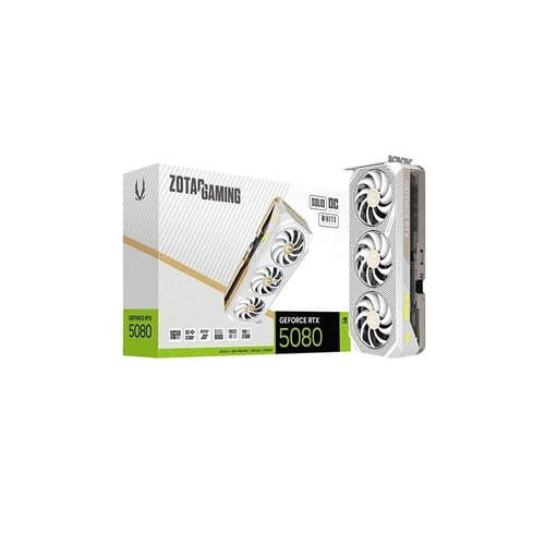 Zotac Gaming RTX 5080 Solid OC White 16GB GDDR7 Graphics Card - Graphics Cards